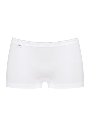 Shorty Basic+ coton stretch uni Blanc