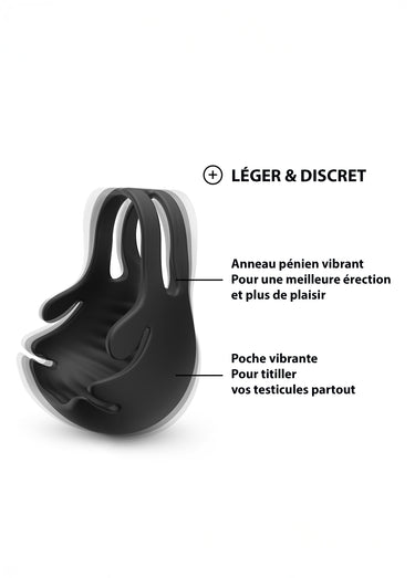 Stimulateur pénien retardateur, Fun bag Noir