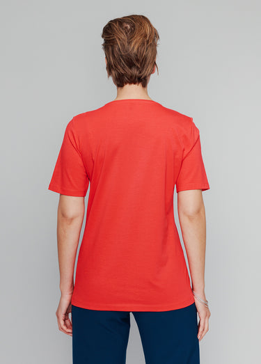 T-shirt manches courtes col brodé clouté Grenadine