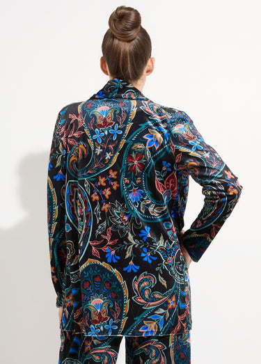 Veste en velours, imprimé cachemire Noir Imprime