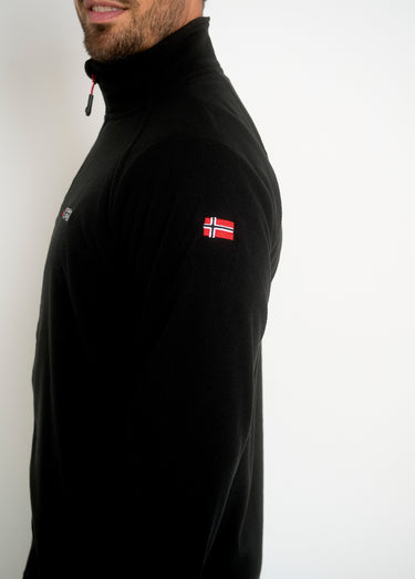 Veste polaire chaude avec col montant Noir