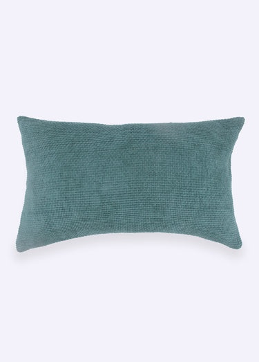 Coussin texturé aspect velours, 1B Bleu