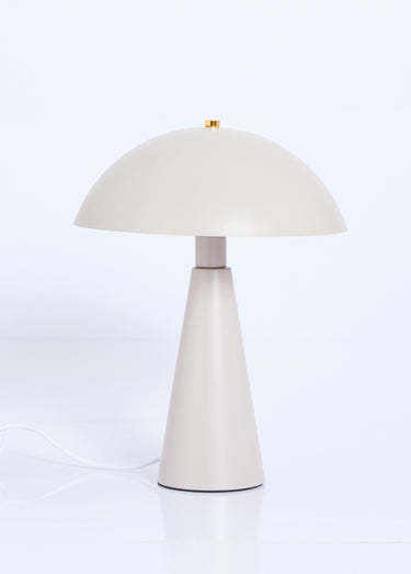 Lampe à poser en métal, pied conique Taupe