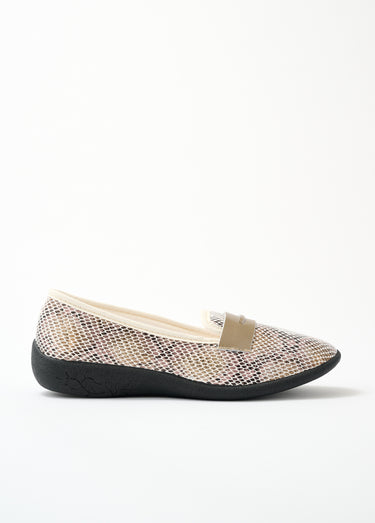Mocassins pieds sensibles largeur confort Beige
