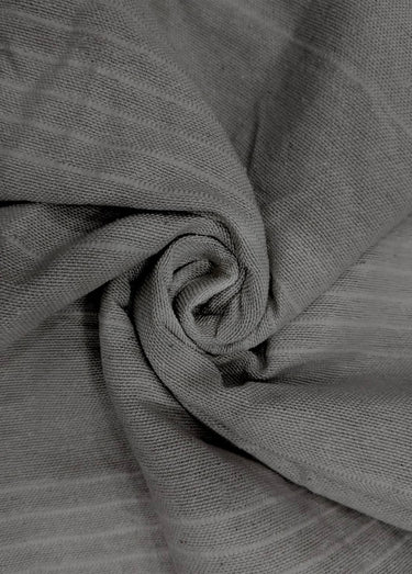 Jeté de fauteuil bachette coton, motif lignes Gris