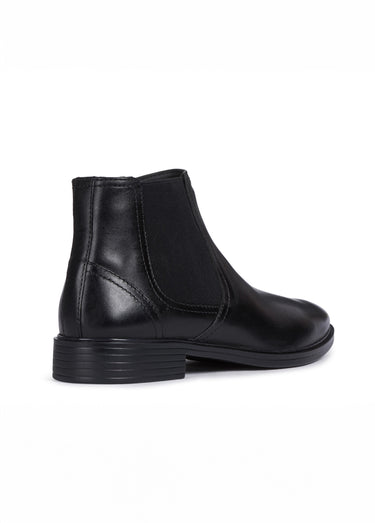 Boots Chelsea classiques en cuir lisse Noir