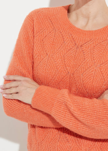 Pull doux maille ajourée fibres recyclées et laine Epice