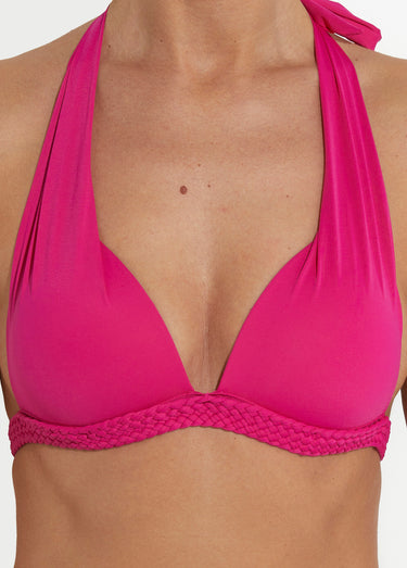 Maillot de bain 2 pièces détails tressés Rose