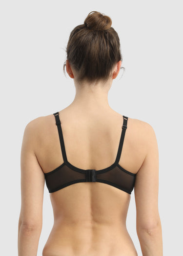 Soutien-gorge emboîtant tulle, GENEROUS BRODERIE Noir