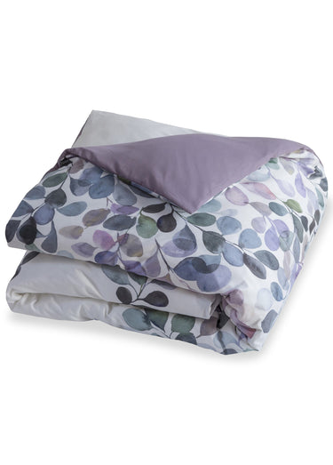 Housse de couette satin de coton ECLOSE Violet Parme