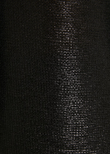 T-shirt mi long ample maille brillante col V Noir