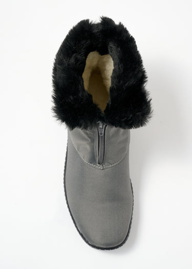 Boots zippées imperméables grande largeur Gris