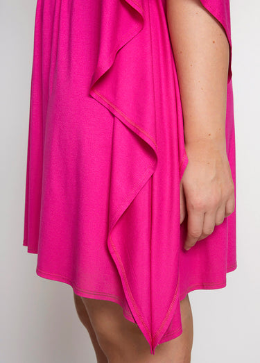 Tee-shirt longueur tunique volume T Fuchsia