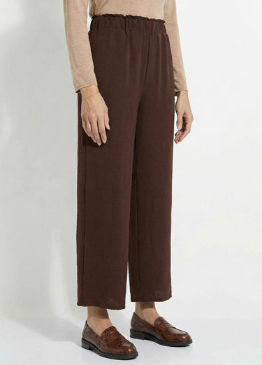 Pantalon large fluide en crêpe Chocolat