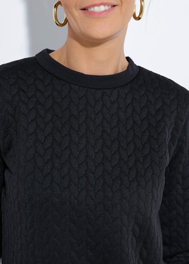 Sweat manches longues motif origami Noir