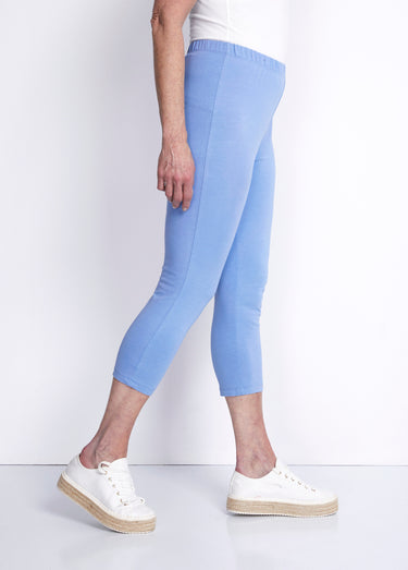 Legging court coton uni ou imprimé Ciel