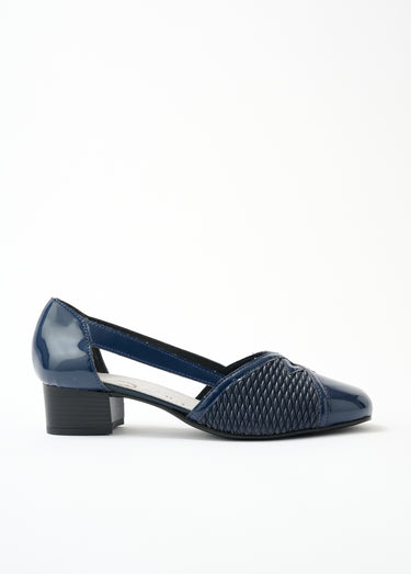 Escarpins cuir largeur confort pieds sensibles Marine