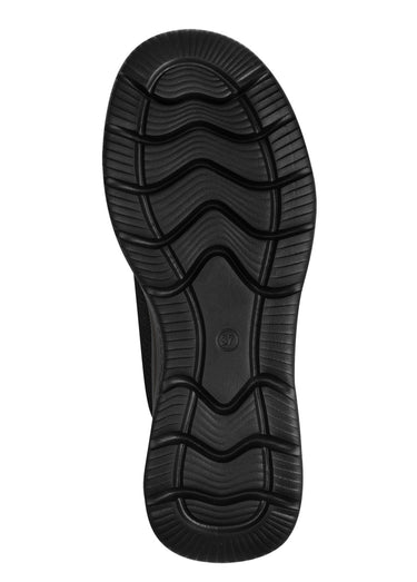 Baskets sportswear compensées en mesh Noir