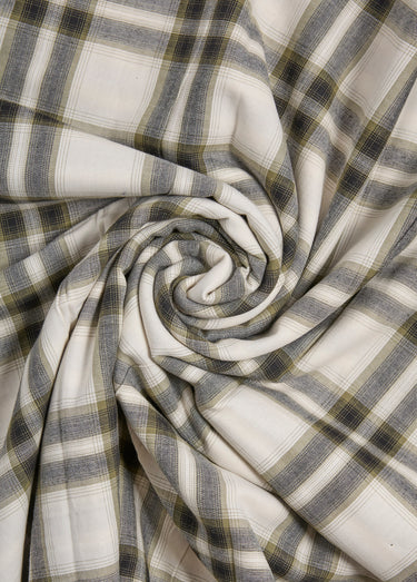 Coupon tissu carreaux flanelle, Highlands Carreaux Vert