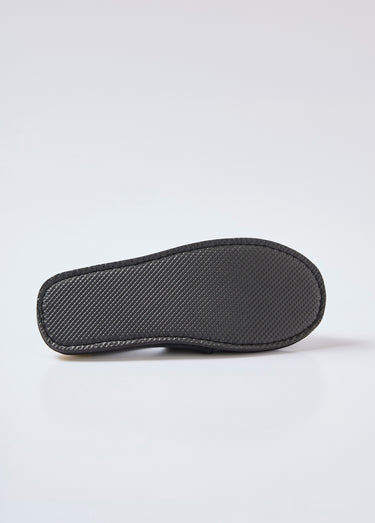 Chaussons façon mules, lignes contrastées Noir