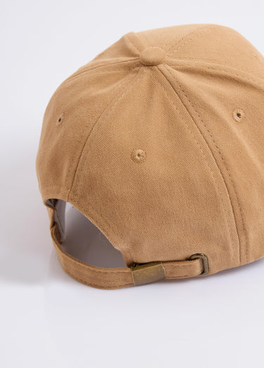 Casquette en twill uni, broderie lettre Camel