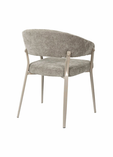 Fauteuils assise tissu maille chenille Taupe