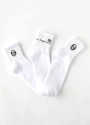 Chaussettes de sport, coton majoritaire Blanc Lot 3