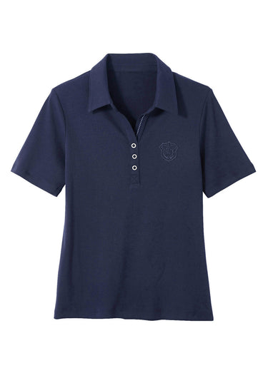 T-shirt jersey col polo manches courtes Marine