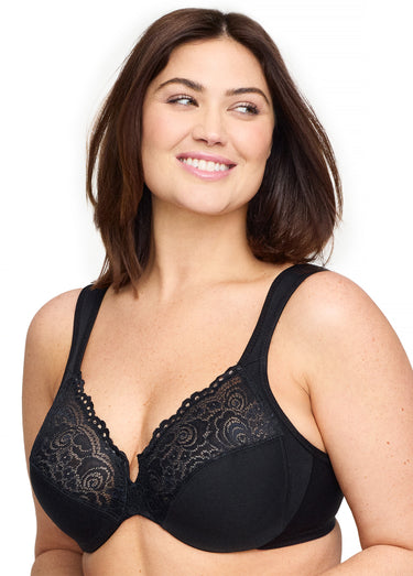 Soutien-gorge WonderWire décolleté dentelle Noir