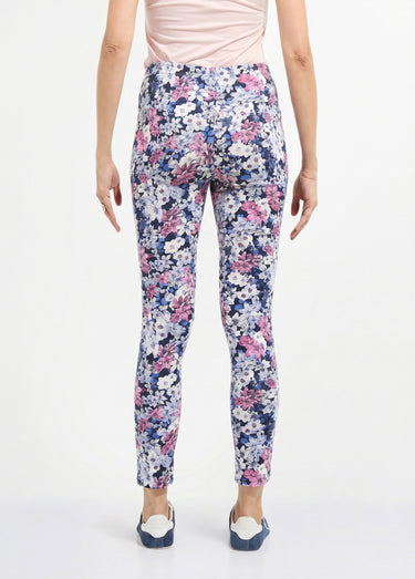 Legging imprimé taille élastiquée Fleurs