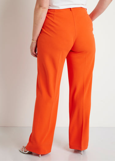 Pantalon fluide large Orange