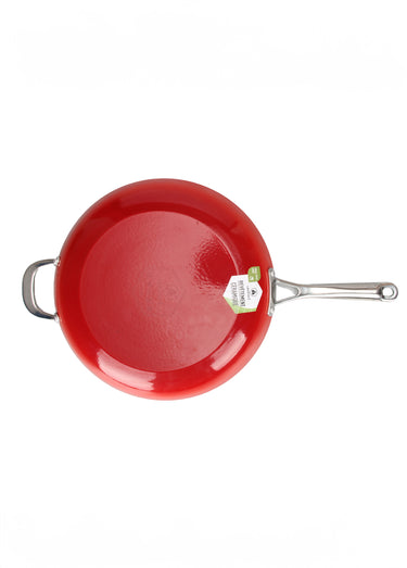 Poêle bords hauts 32cm tous feux antiadhésive Rouge