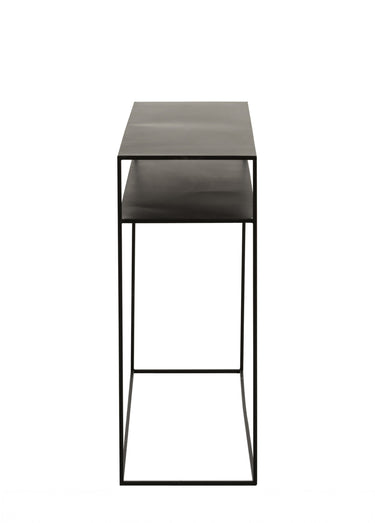 Console design minimaliste, métal foncé Noir