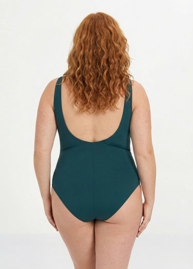 Maillot de bain 1 pièce décolleté V Vert
