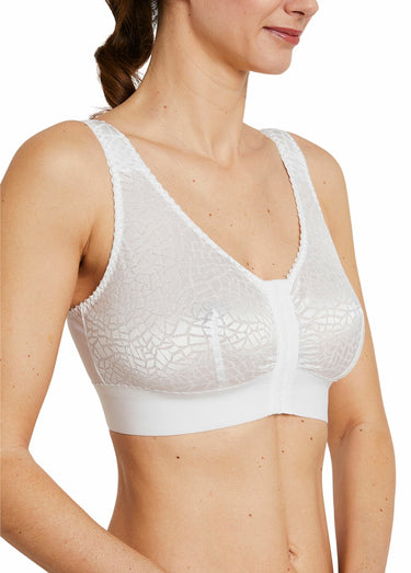 Soutien-gorge sans armatures ouvert devant Blanc