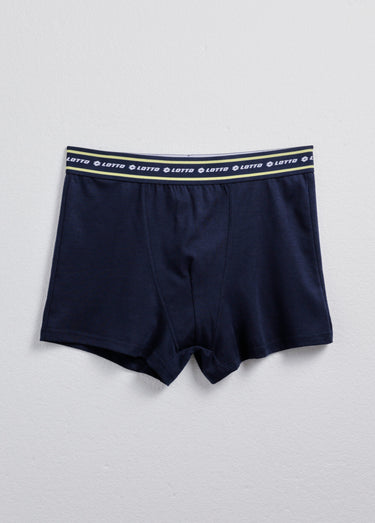 Boxer uni avec ceinture contrastante Bleu