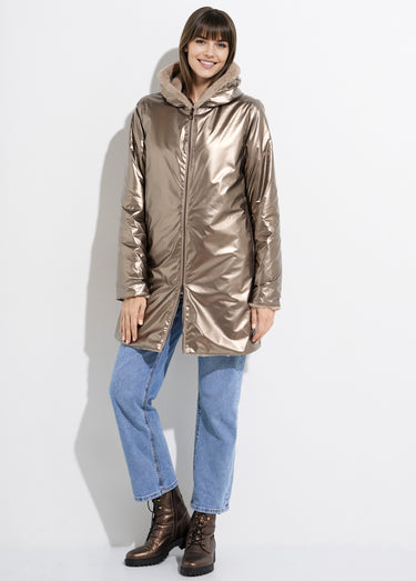 Parka réversible déperlant / fourrure 1 Bronze