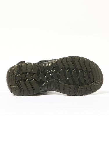 Sandales confortables cuir, 3 brides Noir