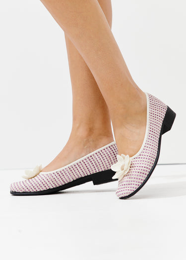 Ballerines largeur confort toile Lilas