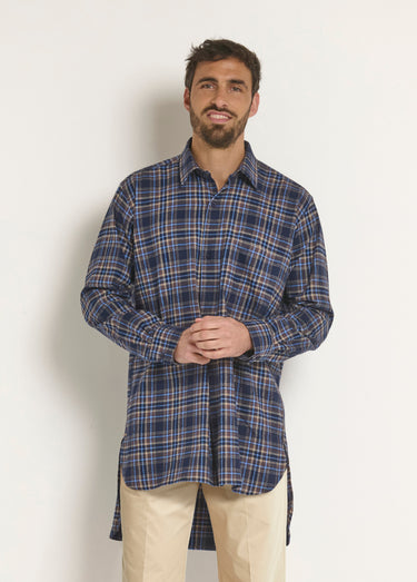 Chemise de travail chaude flanelle à carreaux Carreaux Bleu