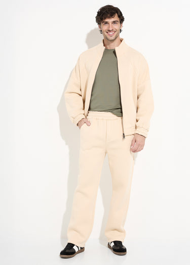 Ensemble détente chaud en molleton gratté Beige
