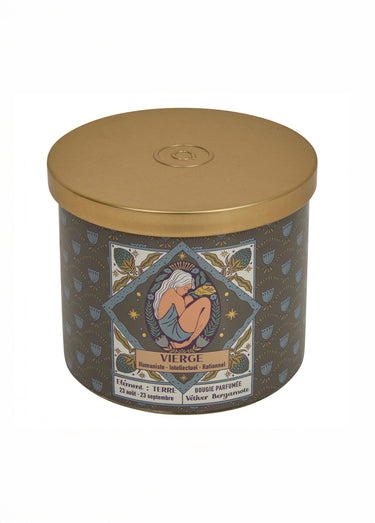 Bougie parfumée thème Signe du zodiaque Vierge