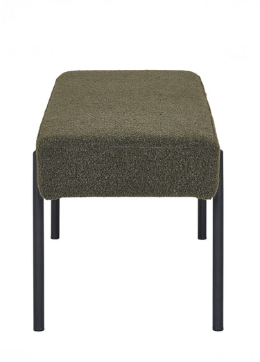 Banc tissu, structure épurée acier 2V Vert Fonce