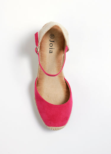 Espadrilles compensées semelle corde Rose