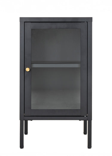 Meuble vitré 1 porte moderne, foncé Noir