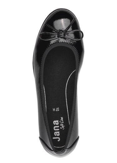 Ballerines compensées vernies Vernis Noir