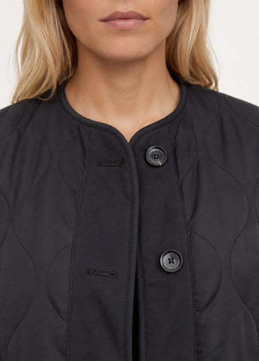 Veste manteau matelassée réversible avec une face motif léopard Léopard noir