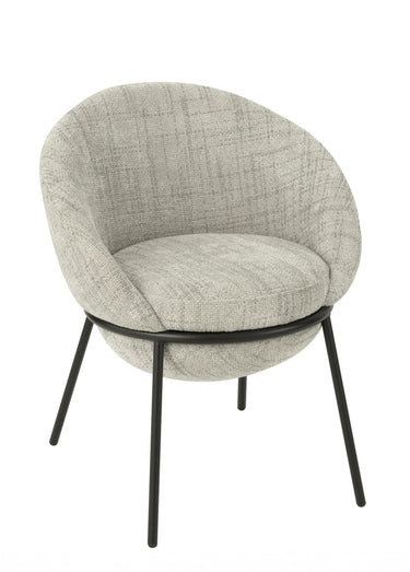 Fauteuil de salon chiné pieds métal,gris Gris