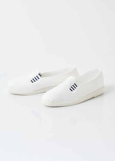 Mocassins toile largeur confort Blanc