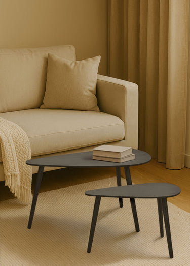 Tables basses d'appoint forme goutte Noir